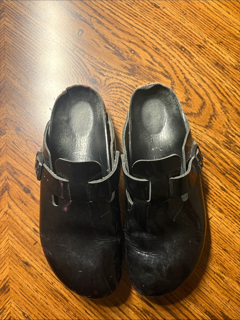 Women’s Rare Patent Leather Black Slip-On Clog Birkenstocks Shoes